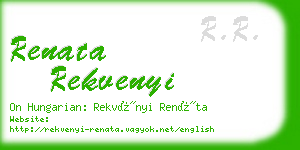 renata rekvenyi business card